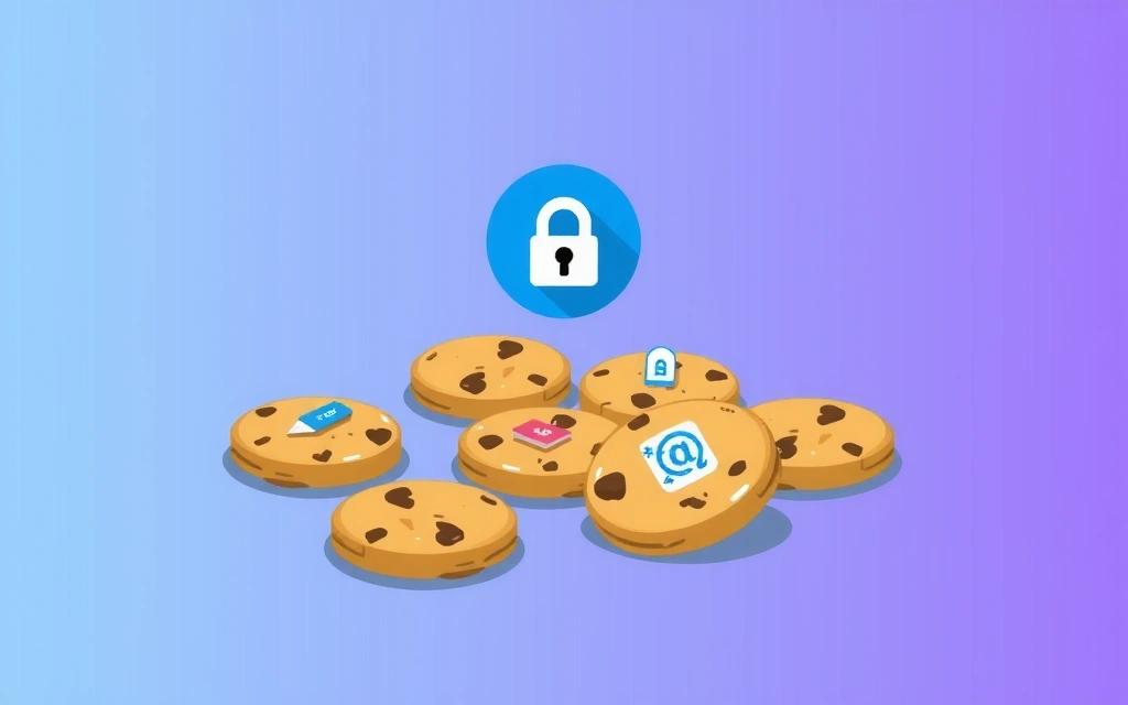 Ilustración de galletas de internet y privacidad de datos